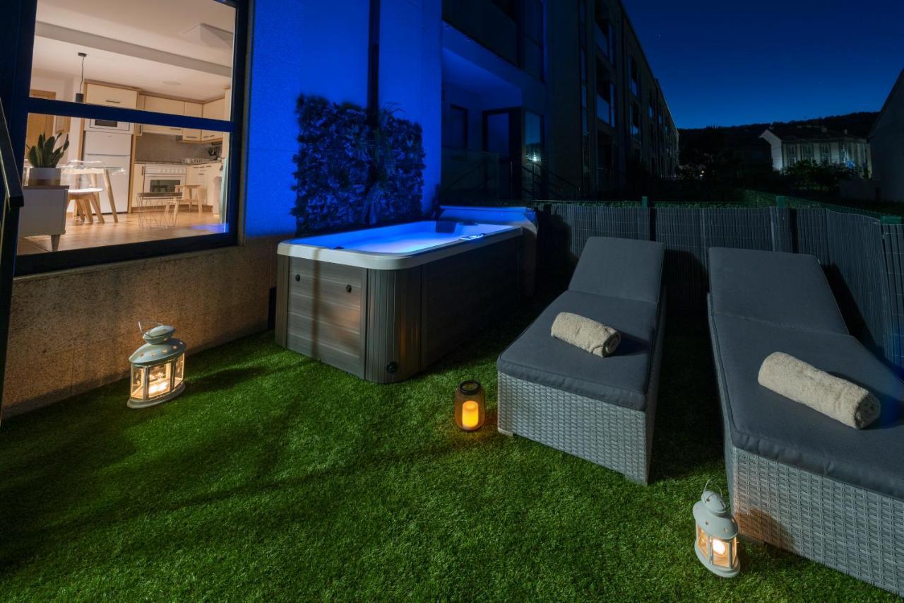 Garden Fisterra - Jacuzzi, Jardin Privado Y Vista Mar Lägenhet Exteriör bild
